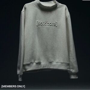 Solid Embroidered Cowl Neck Sweatshirt - Light Gray